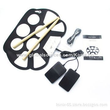 USB midi roll-up drum kit, best gift for children